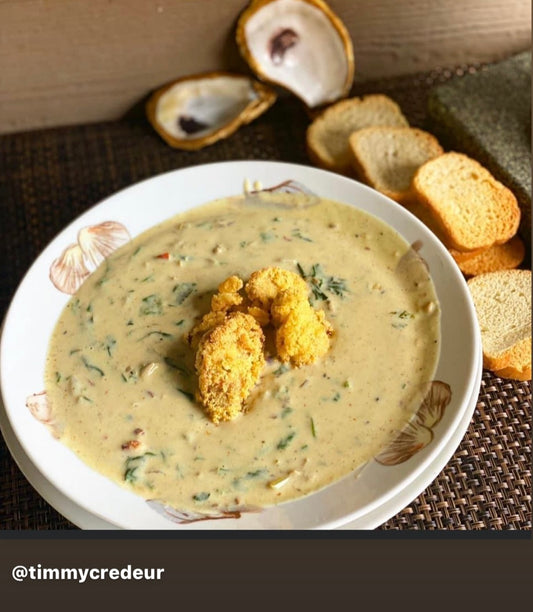 Timmy’s Spinach & Oyster Soup