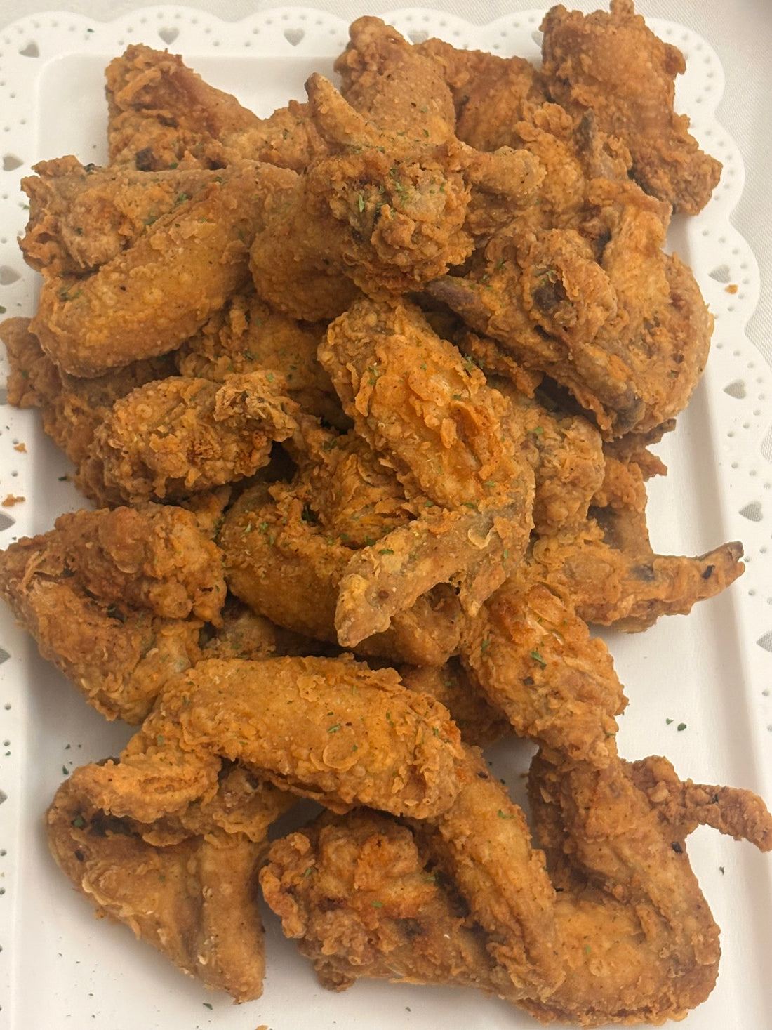 Golden brown buttermilk fried chicken