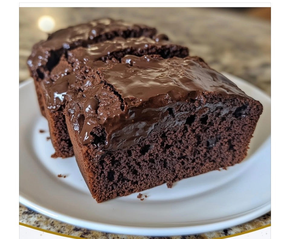 Sliced chocolate banana bread with chocolate chips