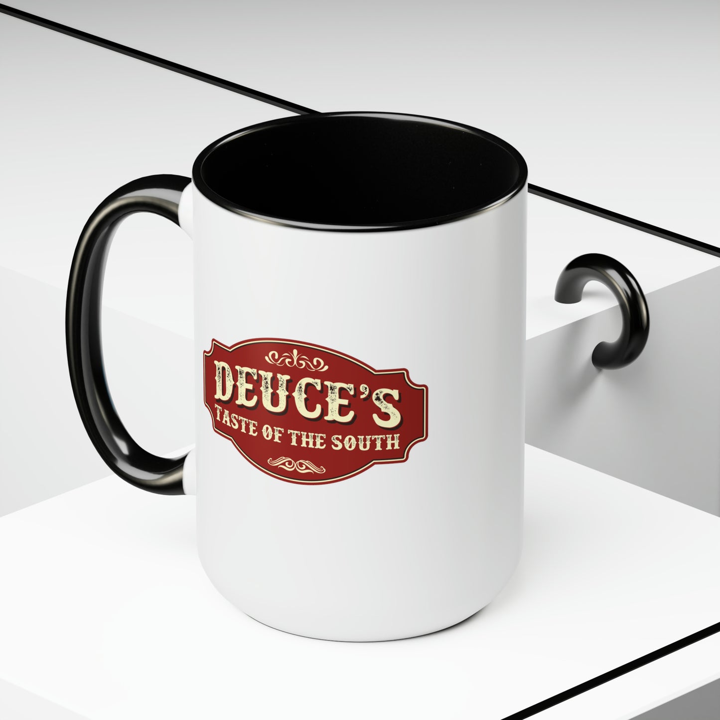 Deuce's Taste of the South Two-Tone Coffee Mugs, 15oz