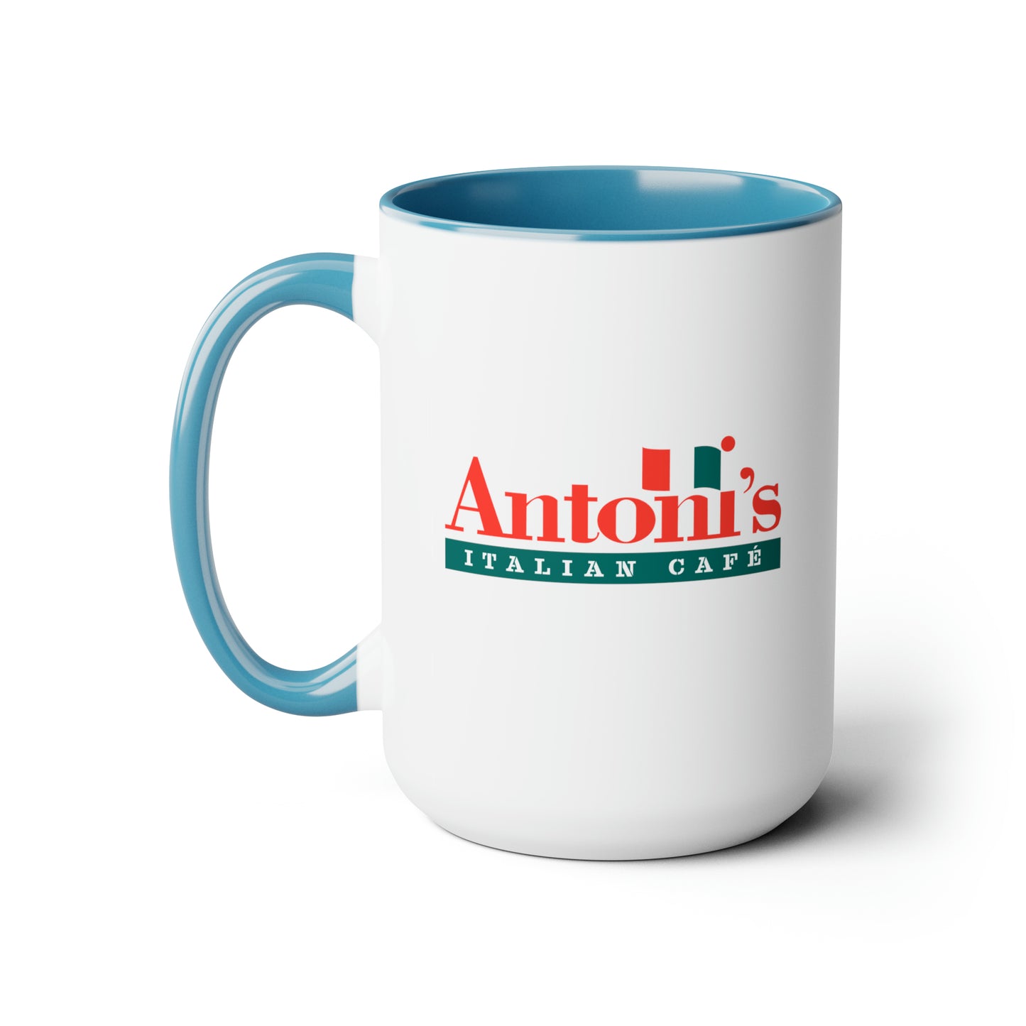 Antoni's Italian Cafe Two-Tone Coffee Mugs, 15oz