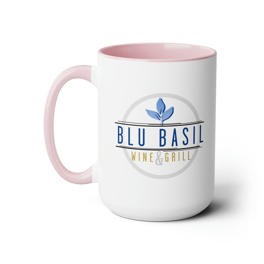 Blu Basil Two-Tone Coffee Mugs, 15oz