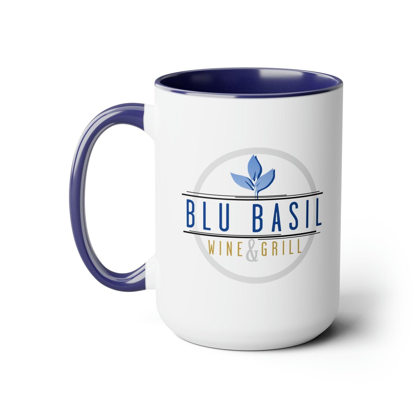 Blu Basil Two-Tone Coffee Mugs, 15oz